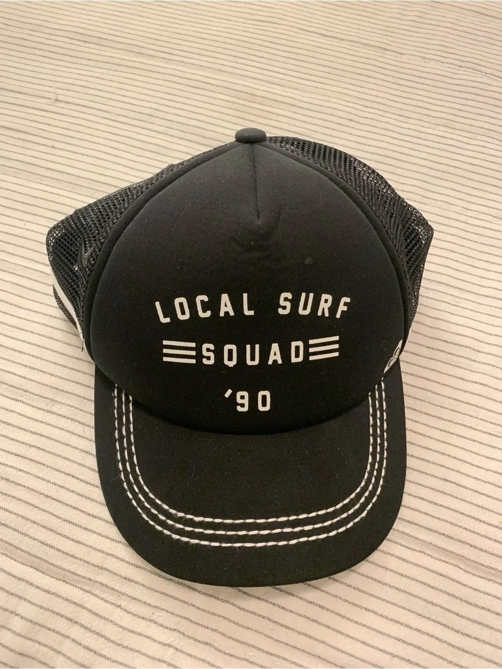 Roxy Black Mesh 'Local Surf Squad '90' Trucker Hat